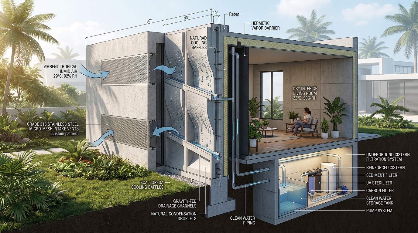 G-Wall Aqua 3D Architectural Section Cutaway