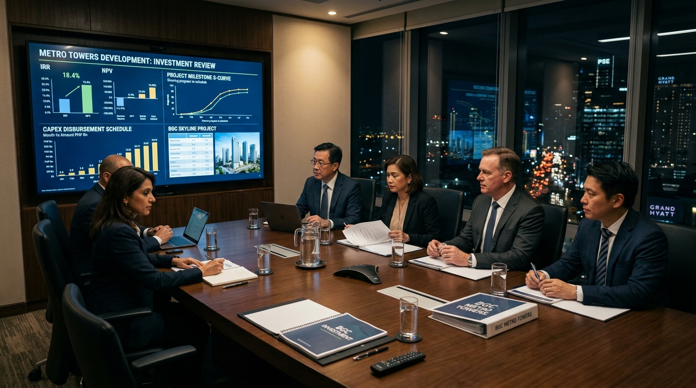INVESTOR CAPITAL S-CURVE DESK Hyper-Realistic Construction Photography